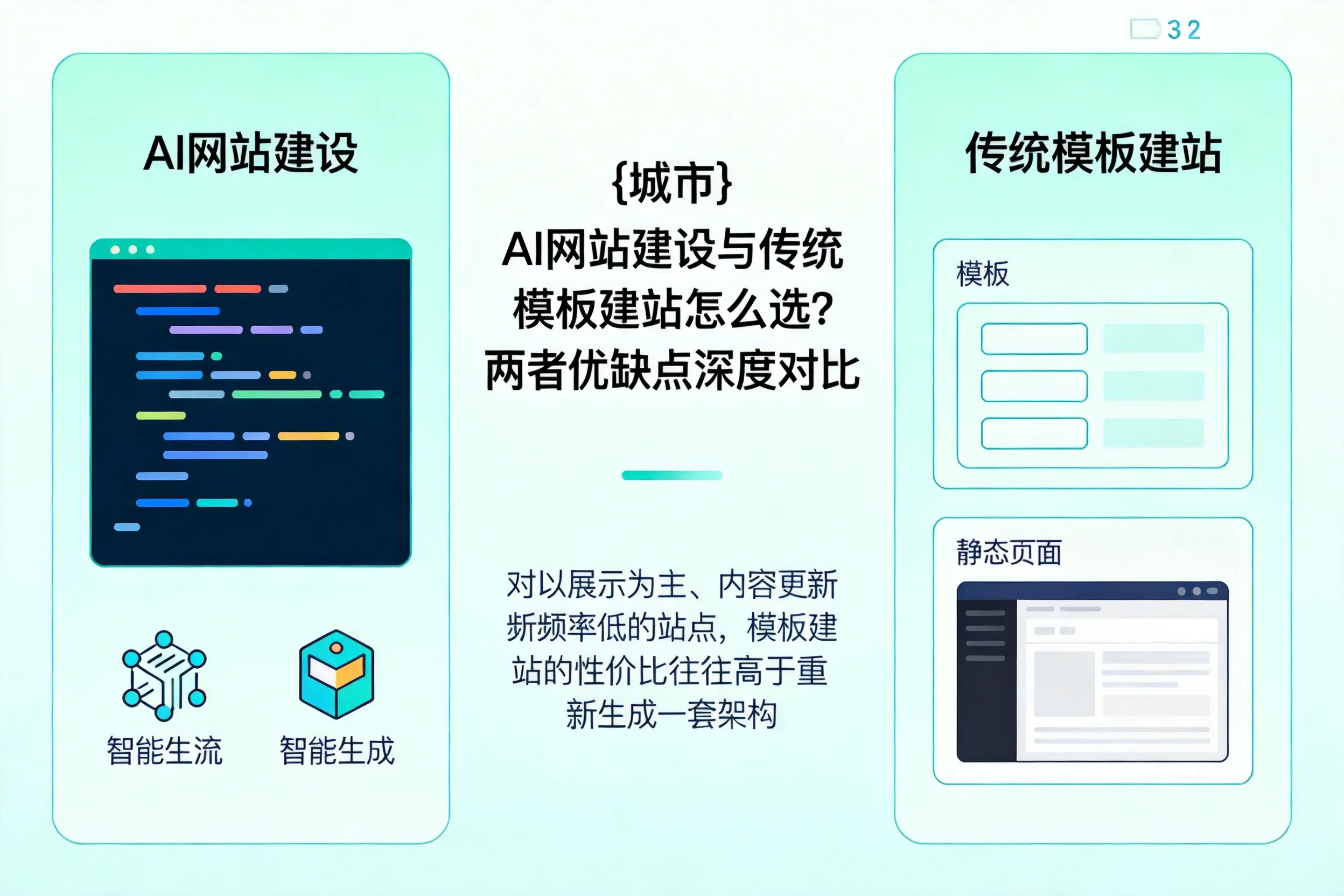 烟台AI网站建设与传统模板建站怎么选?两者优缺点深度对比