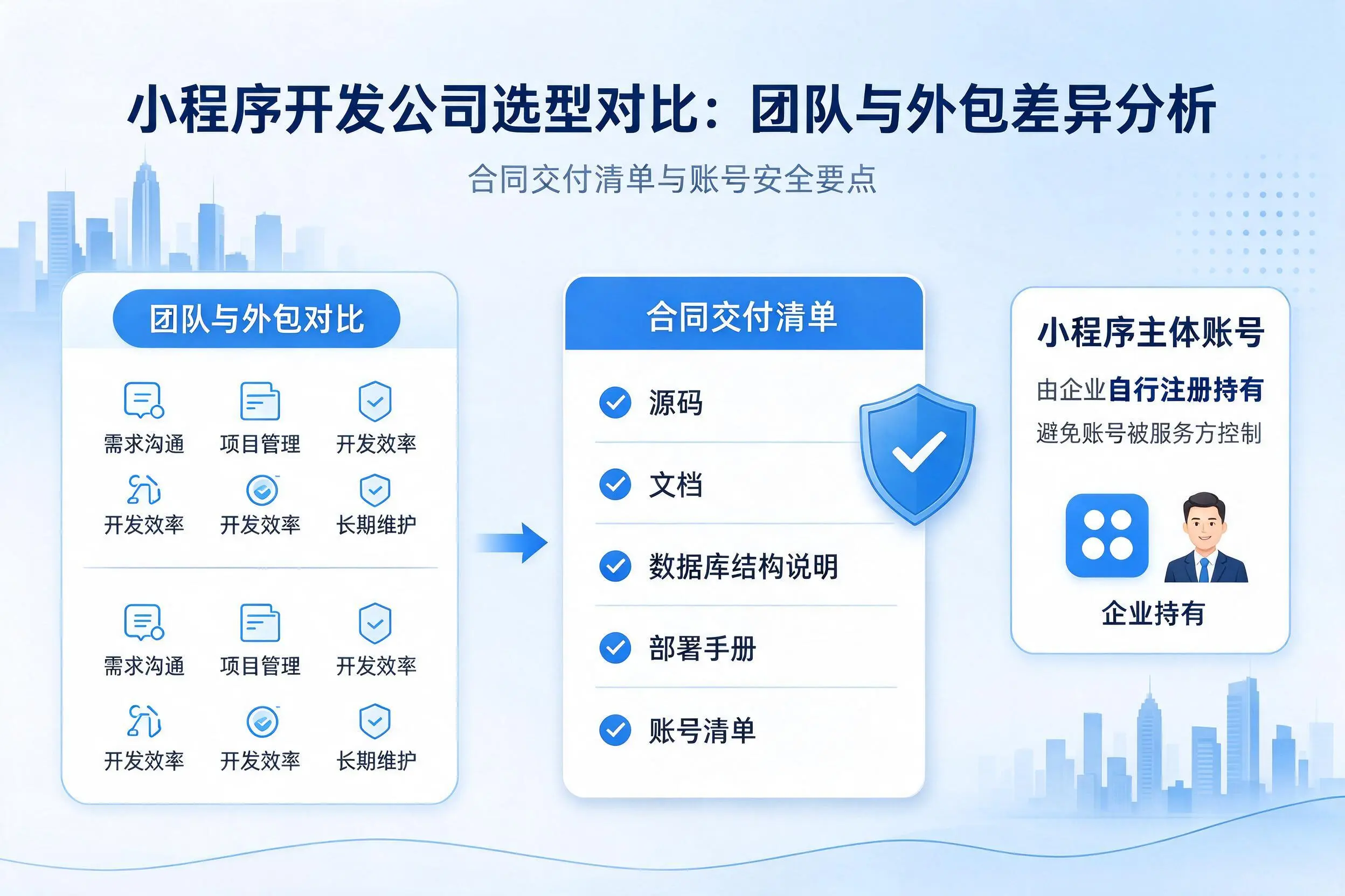 烟台小程序开发公司选型对比:团队与外包差异分析
