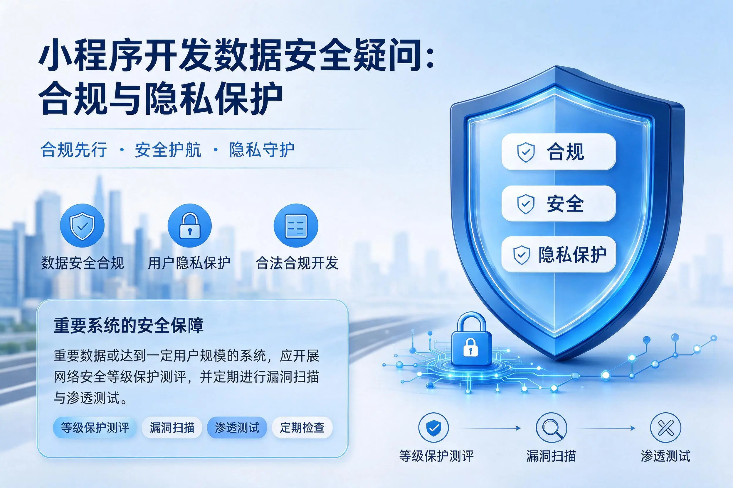 烟台小程序开发数据安全疑问:合规与隐私保护