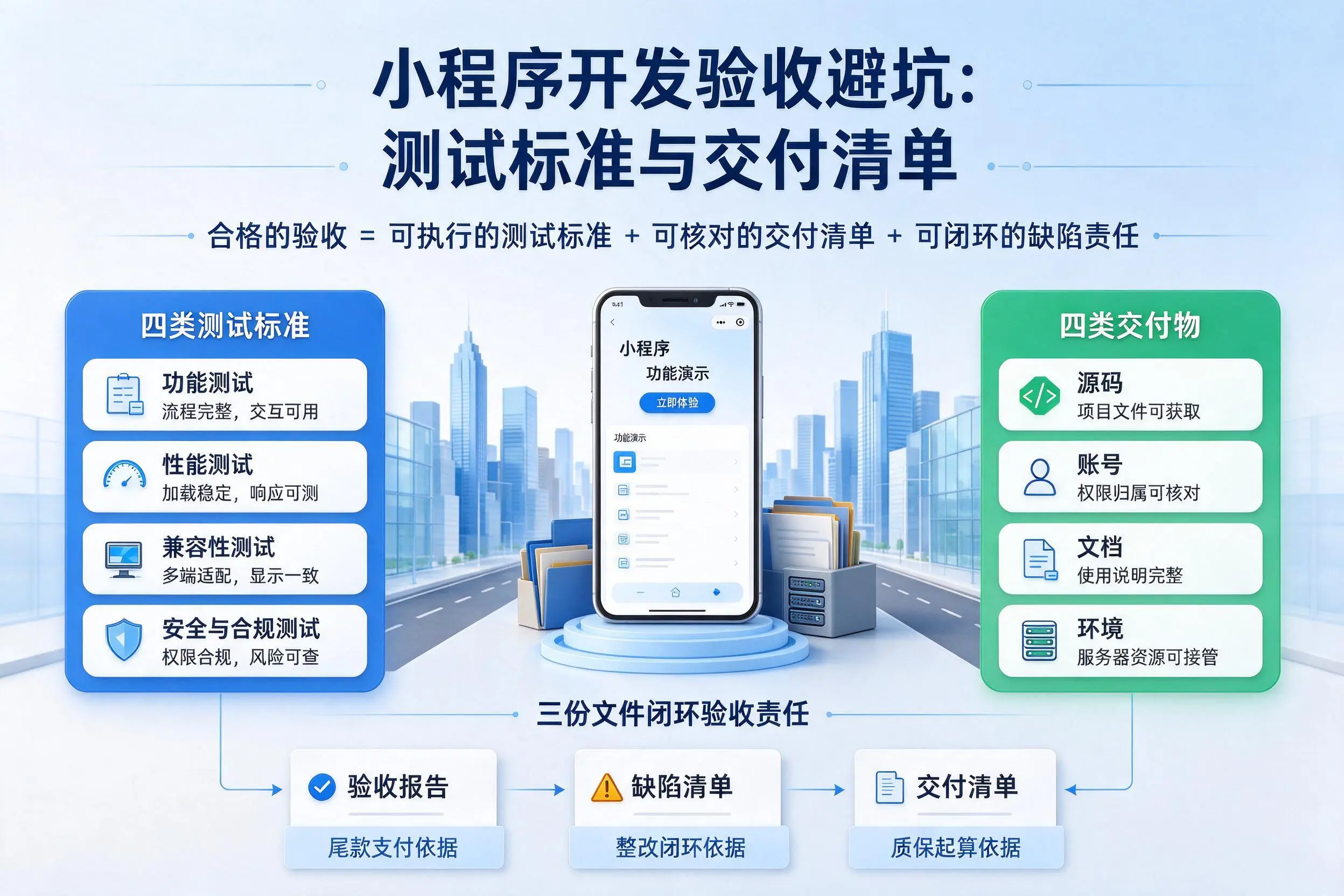 烟台小程序开发验收避坑:测试标准与交付清单
