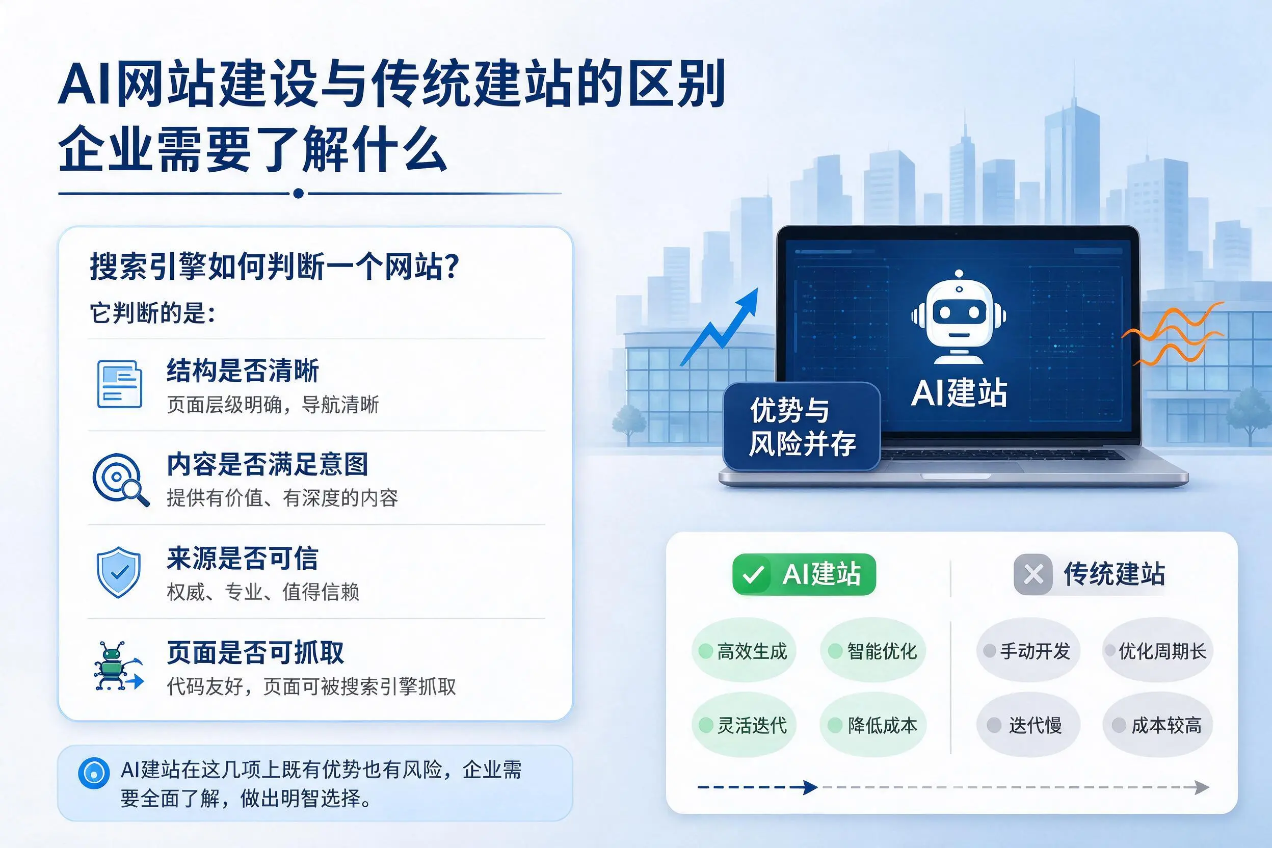 AI网站建设与传统建站的区别,烟台企业需要了解什么