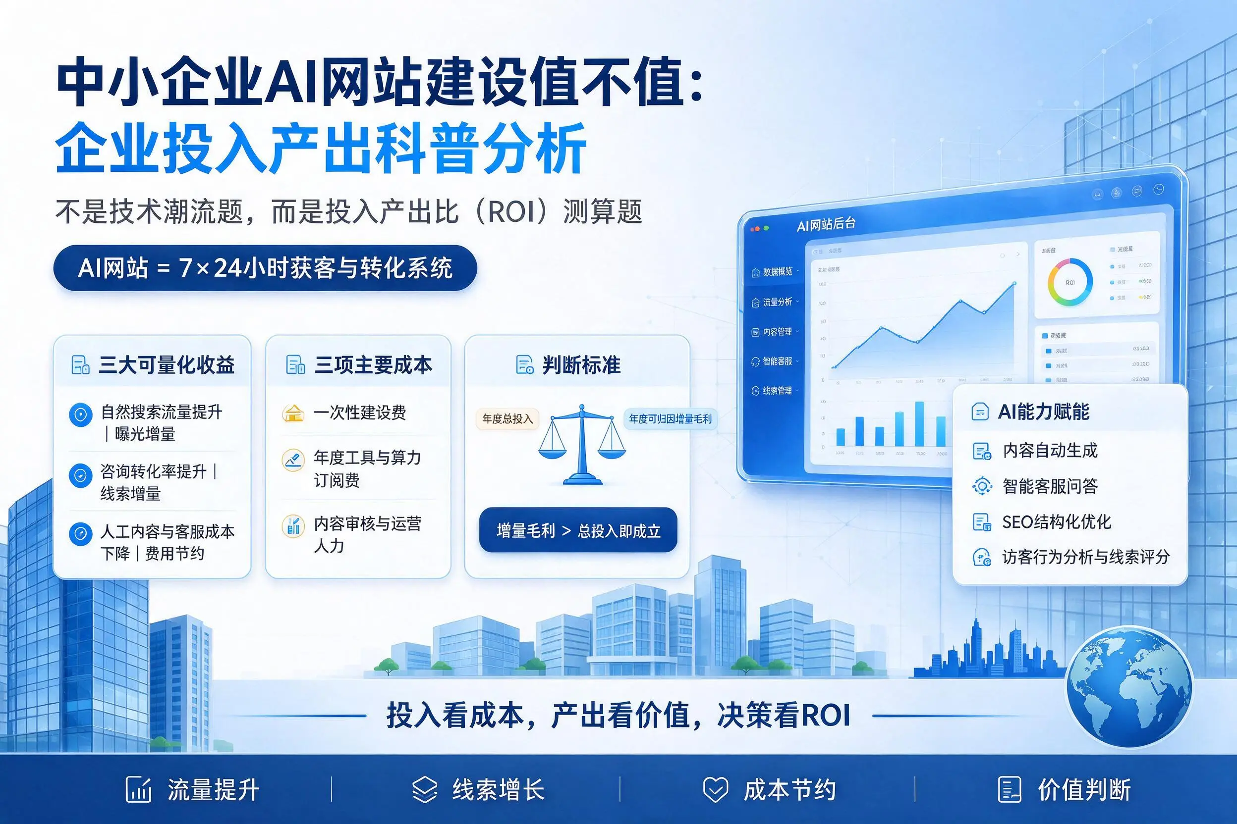 中小企业AI网站建设值不值:烟台企业投入产出科普分析