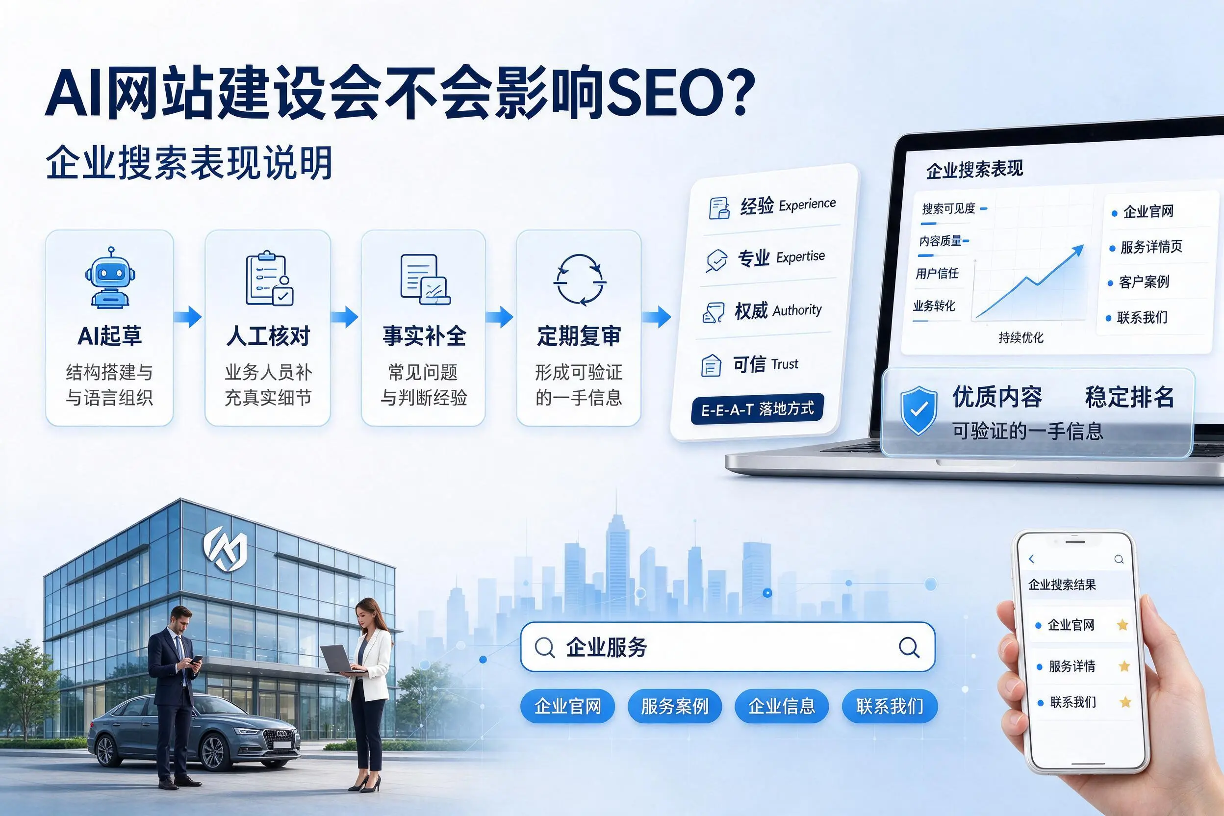 AI网站建设会不会影响SEO？烟台企业搜索表现说明