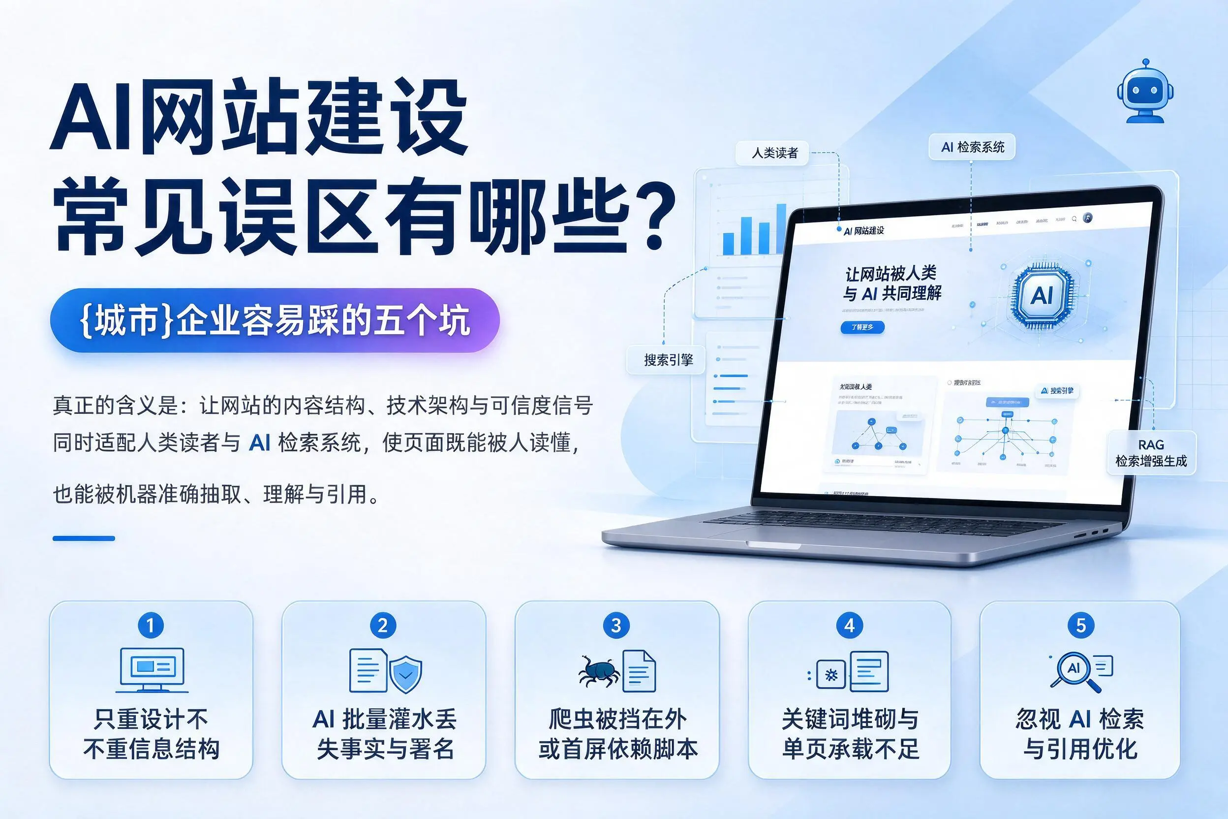 AI网站建设常见误区有哪些?烟台企业容易踩的五个坑
