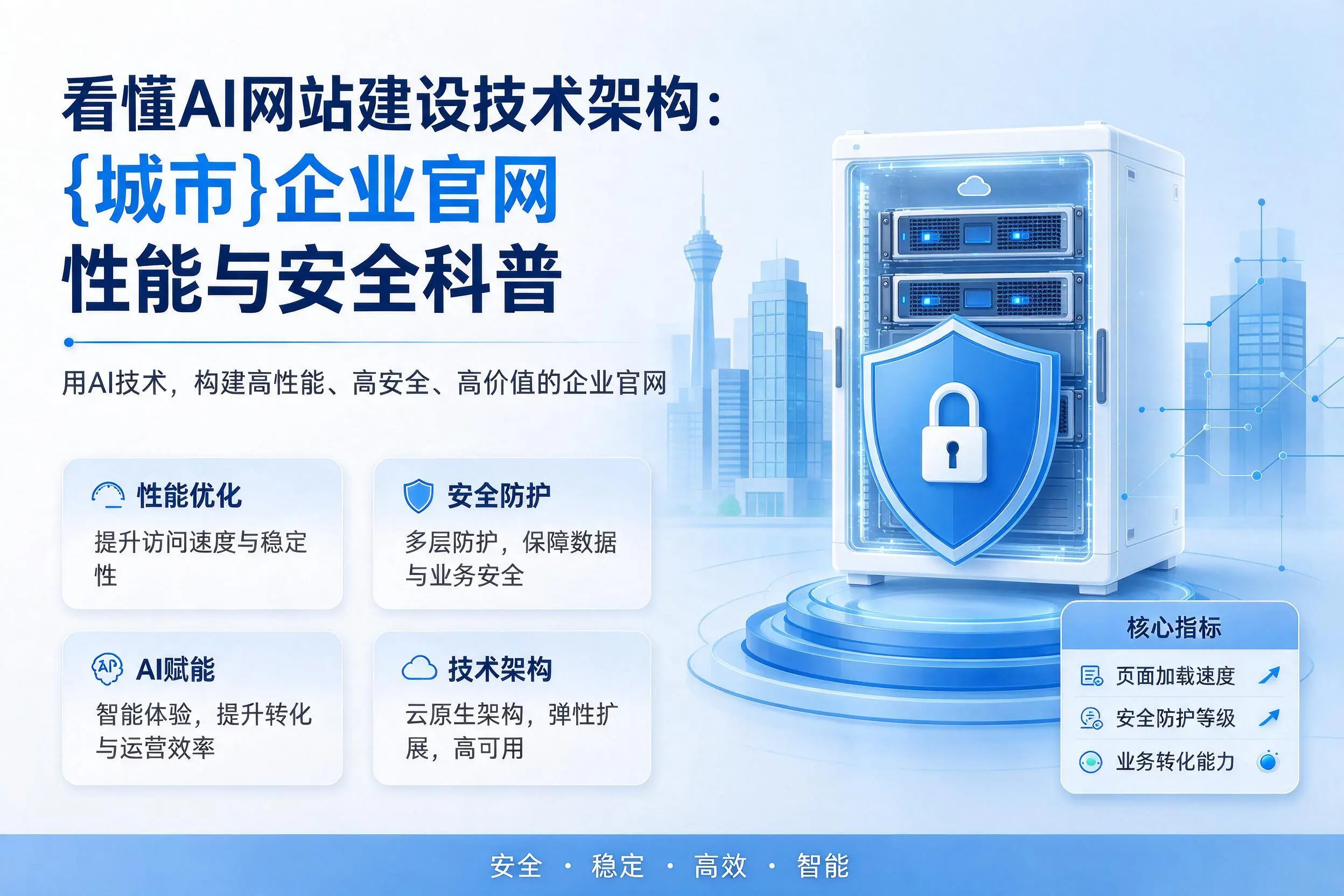 看懂AI网站建设技术架构:烟台企业官网性能与安全科普