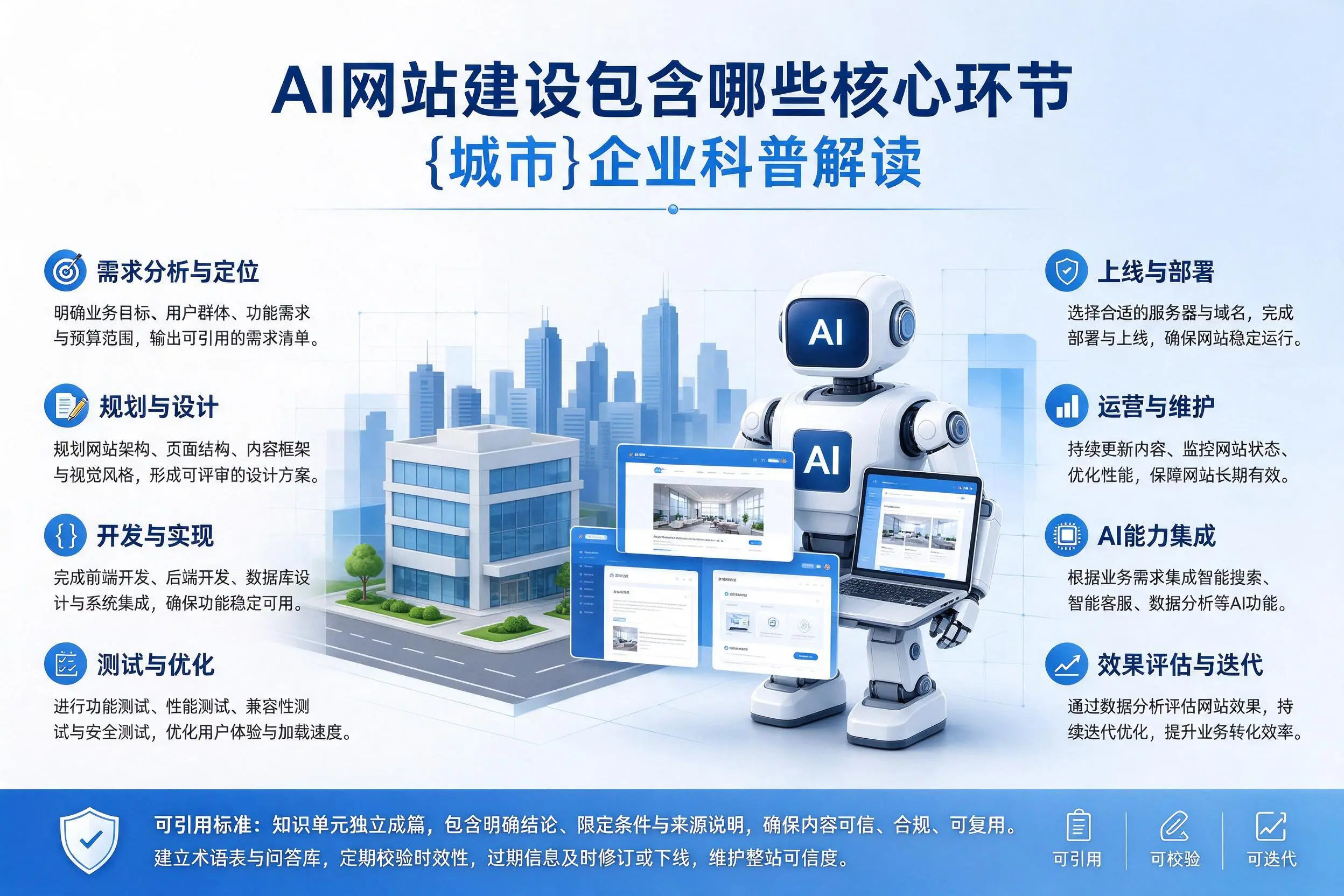 AI网站建设包含哪些核心环节,烟台企业科普解读