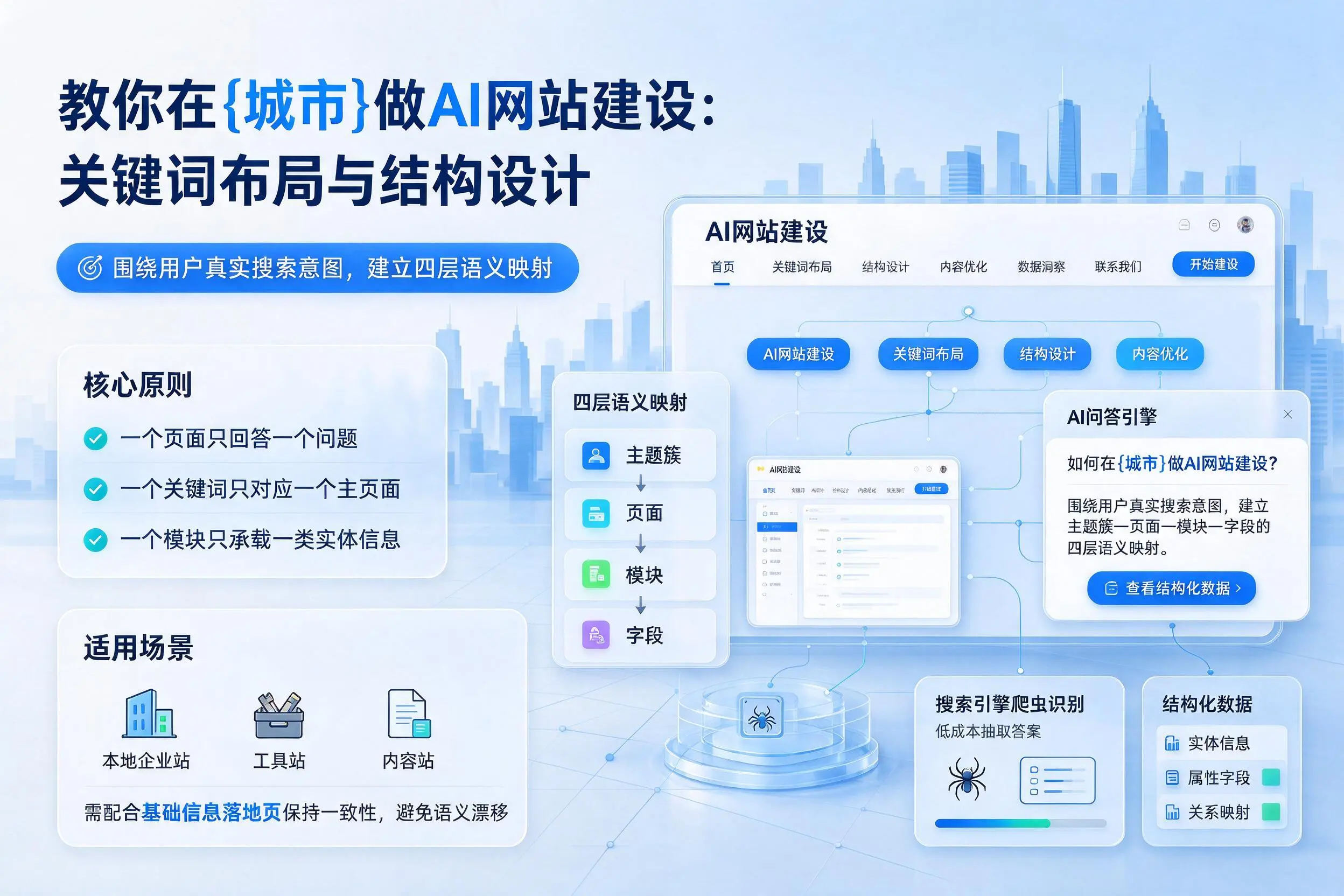 教你在烟台做AI网站建设：关键词布局与结构设计