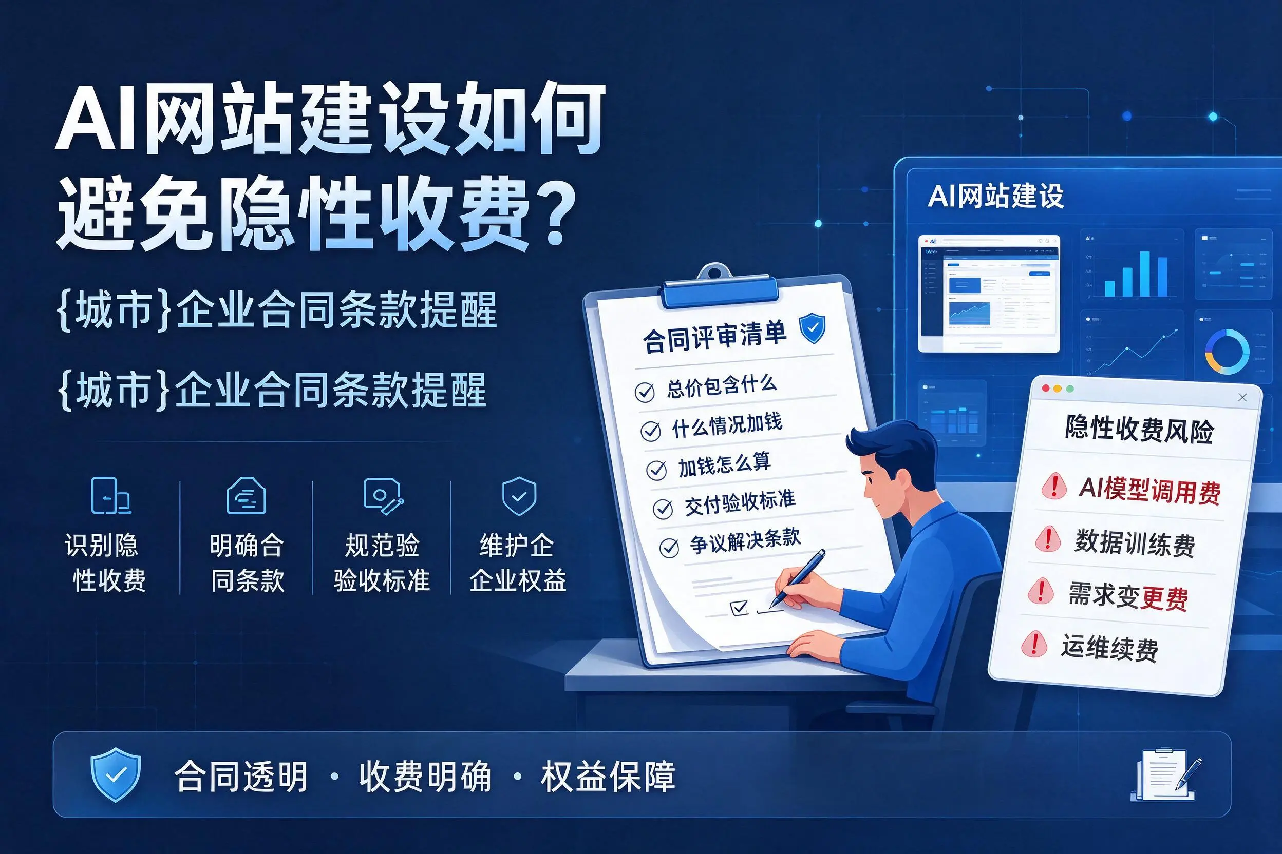 AI网站建设如何避免隐性收费?烟台企业合同条款提醒