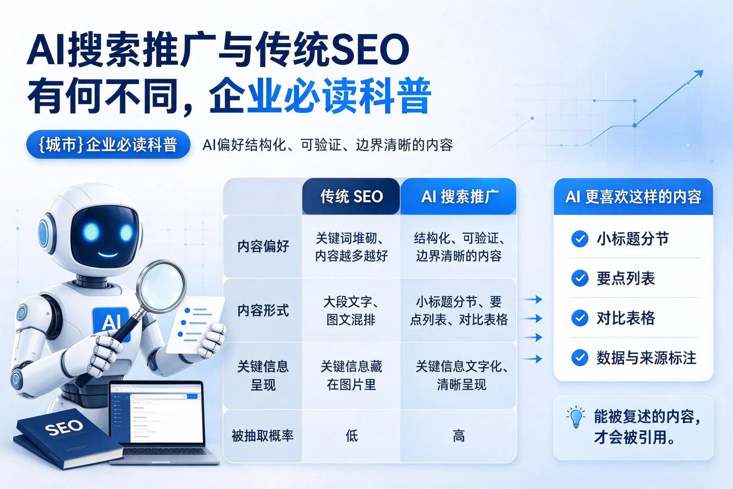 AI搜索推广与传统SEO有何不同,烟台企业必读科普